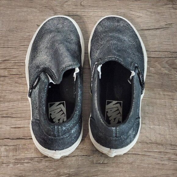 Vans Asher Women's Slip-On Skate Shoes Size 6.5 Metallic Silver - Picture 7 of 8